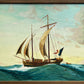 Vintage 1991 Oil painting on boards, seascape, Bugalet, Signed, Dated, Framed