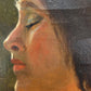 African American Artist Charles Bohannah (1910- 1985) oil painting on canvas, Portrait of a woman in a profile, titled "Sun and Shade".