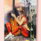 Large Original Oil Painting on canvas contemporary Art young woman with a guitar