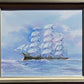 K.MASKELL Sailing Ship Original oil on Canvas Nautical Painting, Framed