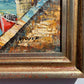 Oil painting on canvas, Cityscape, Paris, Eiffel Tower view, Signed, Framed