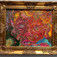 Original Abstract Painting on Canvas by Serg Graff, "Apocalypse" COA, framed