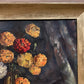 Antique Original Oil Painting On Canvas, Still life, flowers, Signed, Framed