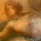 17th Century Antique Original Oil Painting on canvas Goddess And Cherub, Framed