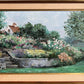 American Artist Sally Wagner Vintage 1990 painting on canvas, Flowers Garden